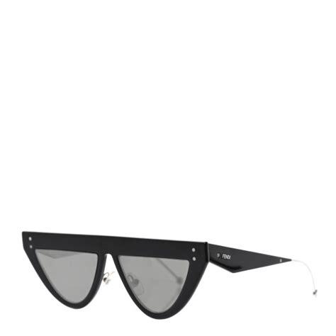 FENDI Acetate Metal Defender Sunglasses FF 0371/S Black 